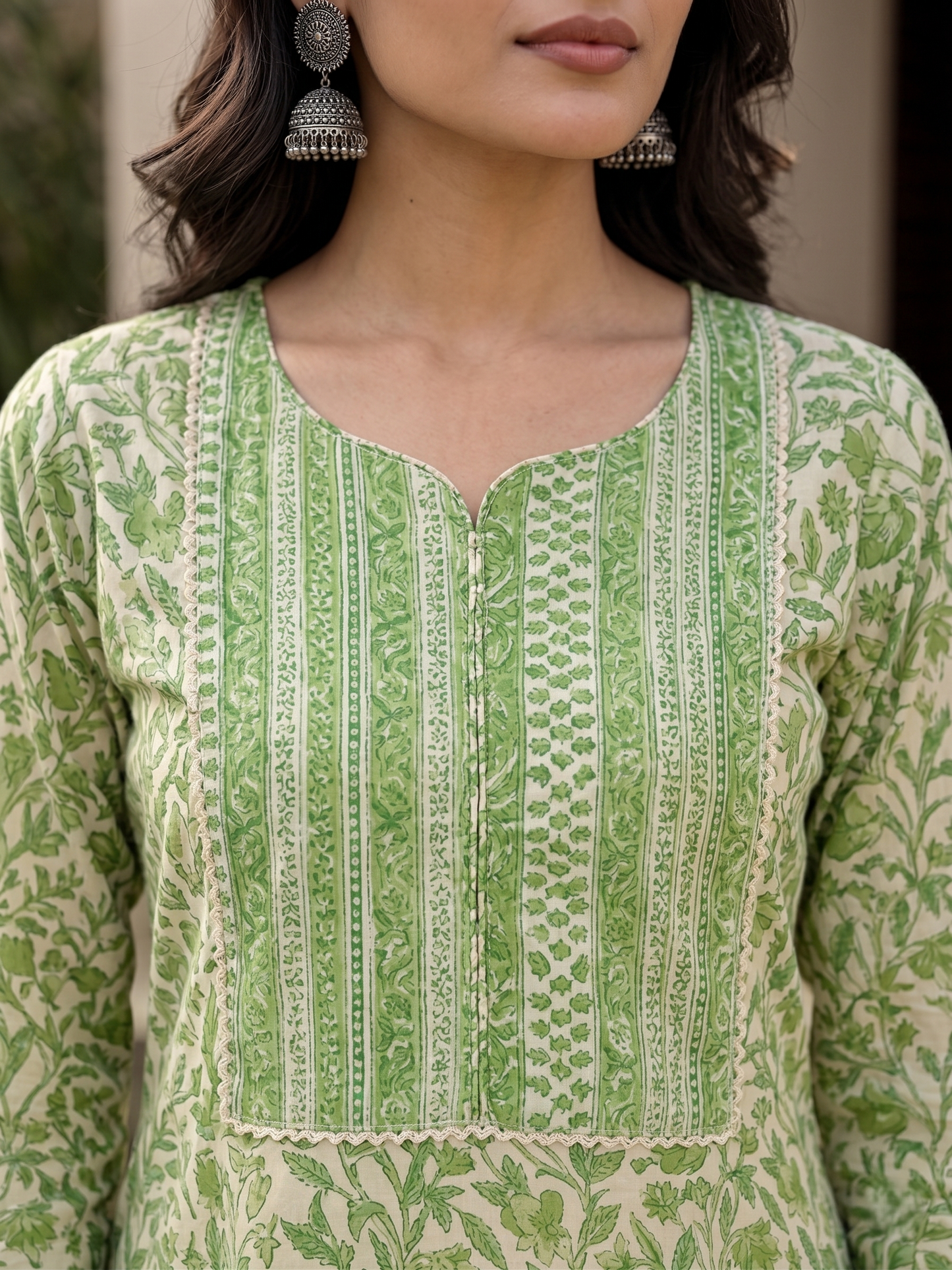 Green Viscose Rayon Kurta Set Dupatta Stylish Ethnic Outfit